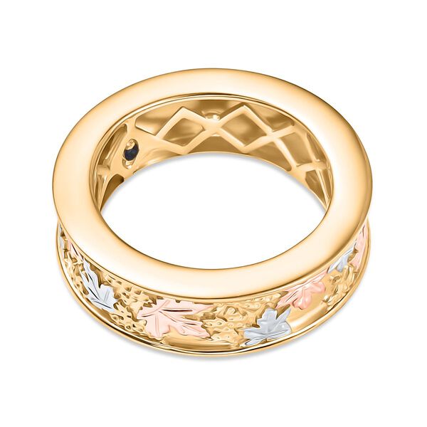 GP Italienische Garten Kollektion - Tricolor Ring 925 Silber Rhodiniert und 750 Gelbgold Vermeil (Gr&ouml;&szlig;e 21.00) image number 5