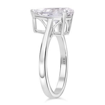 LUXURIANT IGI zertifizierter VS-EF Labor Tropfenschliff Diamant Ring in 950 Platin - 3 ct.
