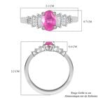 Fissure gefüllt rosa Saphir und Diamant Ring 925 Silber platiniert  ca. 1,33 ct image number 6