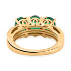 Smaragd-Triplett-Quarz Ring, 925 Silber vergoldet  ca. 3,25 ct image number 4
