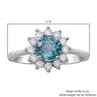 Kambodschanischer, blauer und weißer Zirkon-Ring - 2,26 ct. image number 3
