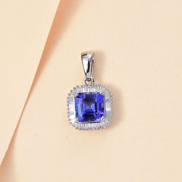 RHAPSODY AAAA Tansanit und VS Diamant Anh&auml;nger in 950 Platin - 2,23 ct. image number 7