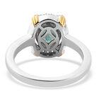 Grandidierit und Zirkon Ring 925 Silber Bicolor (Größe 18.00) ca. 0,97 ct image number 5