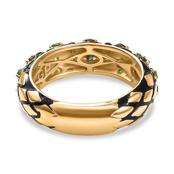 GP Trionfo Kollektion - Kanchanaburi Blauer Saphir, Nat&uuml;rlicher Chromdiopsid Ring 925 Silber 750 Gelbgold Vermeil (Gr&ouml;&szlig;e 17.00) ca. 0,48 ct image number 5