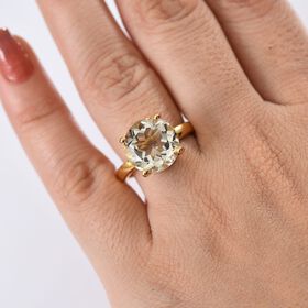 D’Joy AA Prasiolith und Zirkon Ring - 6,18 ct.