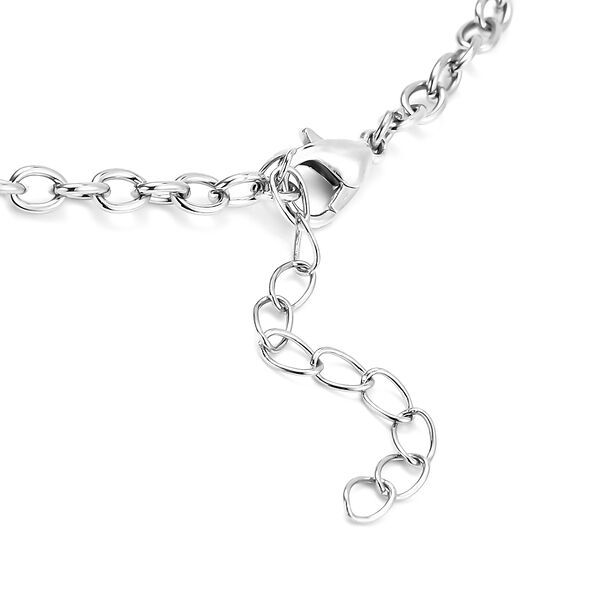 Schwarze Achat-Halskette, 45 cm, silberfarben ca. 120,50 ct image number 4