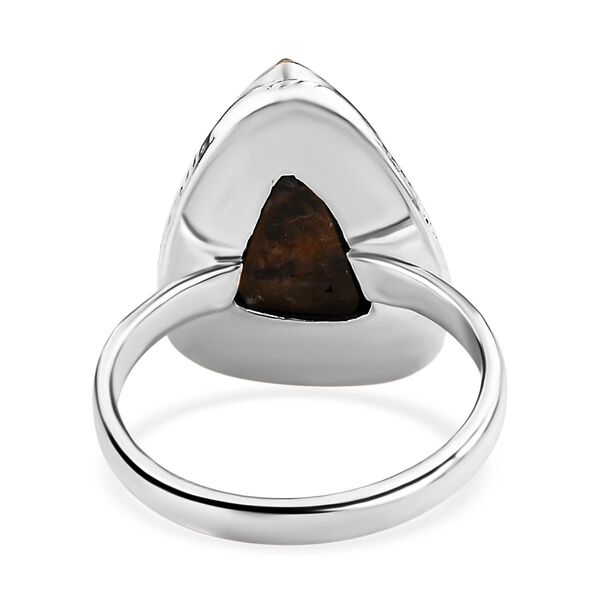 Handgearbeiteter, natürlicher Yooperlith-Ring, 925 Silber ca. 6,00 ct image number 6