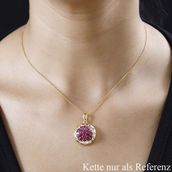 Afrikanischer Rubin und Zirkon-Anh&auml;nger- 3,05 ct. image number 3