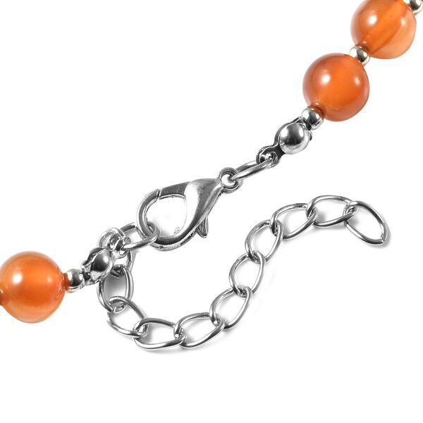 Rote Achat-Halskette, ca. 45 cm, ca. 157,00 ct image number 5