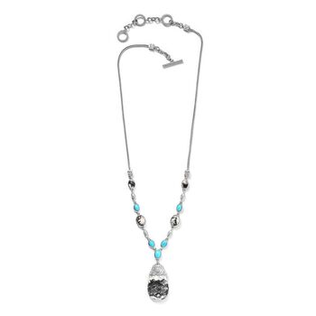 Wei&szlig;e B&uuml;ffel und nat&uuml;rliche Sleeping Beauty T&uuml;rkis-Halskette, 45 cm - 33,93 ct.