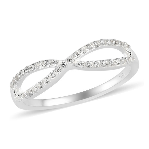 LUSTRO STELLA - Zirkonia-Infinity-Ring in Silber, 0,34 ct. image number 4