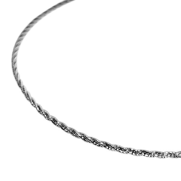 Italienische, gedrehte Omega-Halskette in Silber image number 2