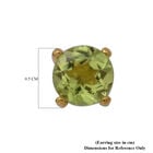 Natürliche Peridot-Ohrstecker, 925 Silber Gelbgold ca. 2,00 ct image number 3