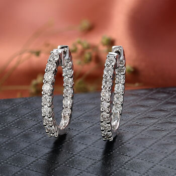 LUXURIANT VS-EF Labor Diamant Ohrringe, 925 Silber rhodiniert - 1,98 ct.