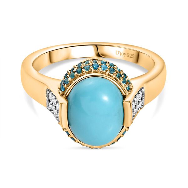 D’joy AA Sleeping Beauty Türkis, Neon Apatit und Moissanit Ring - 2,67 ct. image number 0