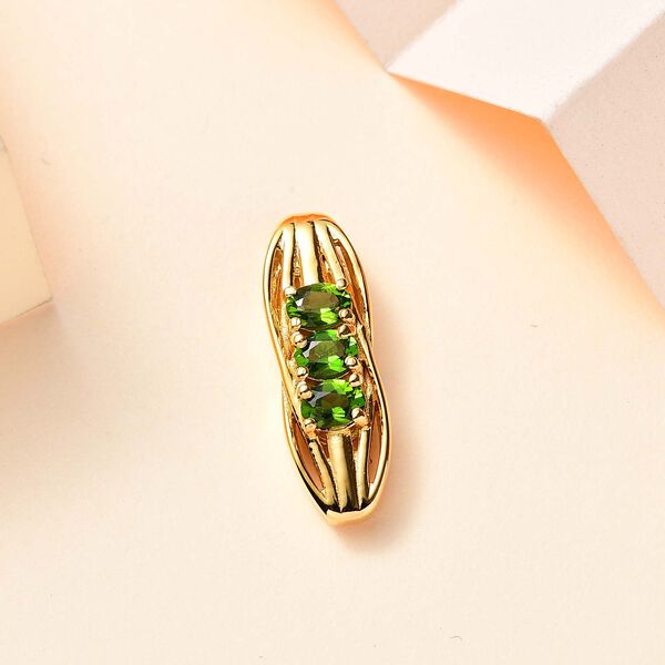 Nat&uuml;rlicher Chromdiopsid-Anh&auml;nger - 0,42 ct. image number 2