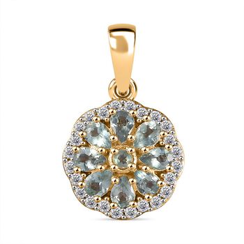 Alexandrit Anh&auml;nger 925 Silber 750 Gelbgold Vermeil ca. 1,13 ct.