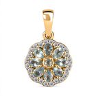 Alexandrit Anhänger 925 Silber 750 Gelbgold Vermeil ca. 1,13 ct.