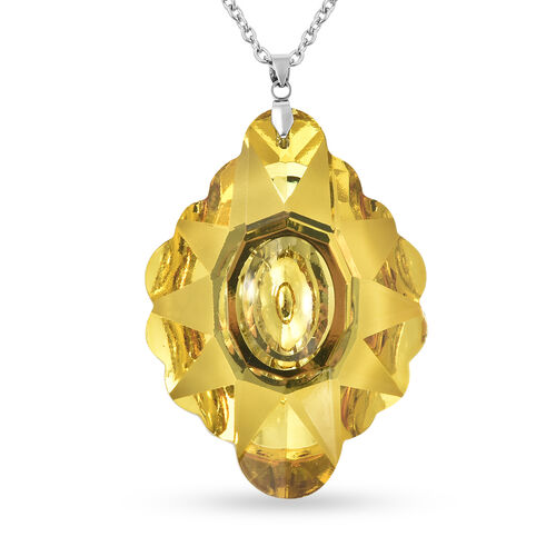 Gelber Kristall-Anhänger mit 60 cm Kette - 6,81 ct. image number 0