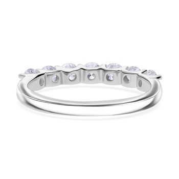 LUXURIANT SGL zertifizierter VS-EF Labor Diamant Ring, 925 Silber platiniert - 0,50 ct.