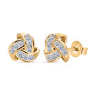 LUXURIANT DIAMOND - Lab Grown Diamant SI-GH Ohrringe 925 Silber Gelbgold Vermeil ca. 0.50 ct