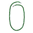 CLOSE OUT DEAL Grüne Jade Halskette, ca. 50 cm, 925 Silber rhodiniert ca. 110,00 ct