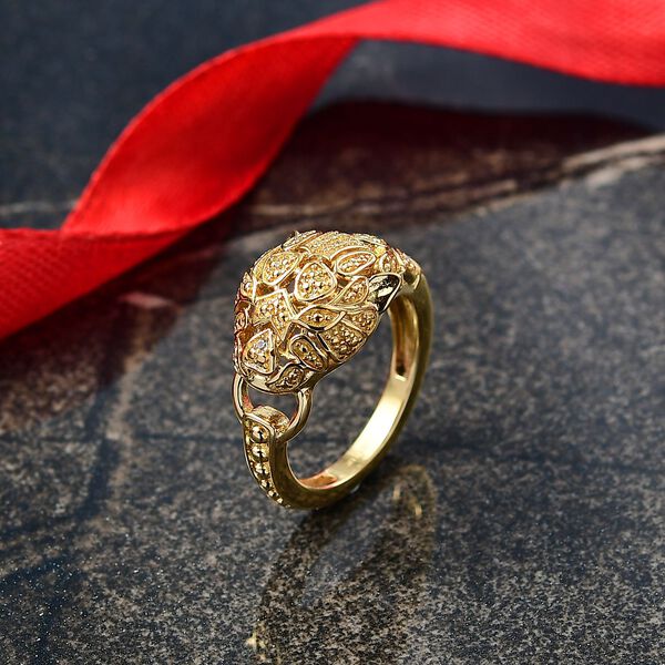 EVER TRUE Weißer Zirkon Ring Nickelfreies Messing (Größe 18.00) ca. 0,01 ct image number 1