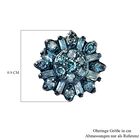 Blaue Diamant florale Ohrstecker, 925 Silber platiniert, 0,25 ct. image number 4