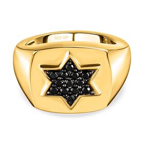 GP Celestial Dream Kollektion - Schwarzer Diamant und blauer Saphir-Ring - 0,35 ct.