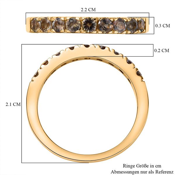 AA Natürlicher goldener Tansanit Ring - 0,74 ct. image number 6