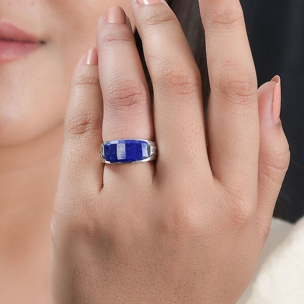 Lapislazuli Ring 316L Edelstahl , (Größe 16.00), ca. 4.86 ct image number 3