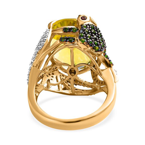 GP Italian Garden Kollektion - Ouro Verde-Quarz, Rhodolith Granat und Multi-Edelstein-Ring - 14,88 ct. image number 6