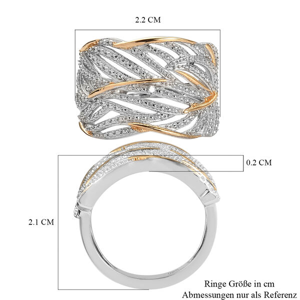 Diamant Ring 925 Silber Platin-Überzug image number 7