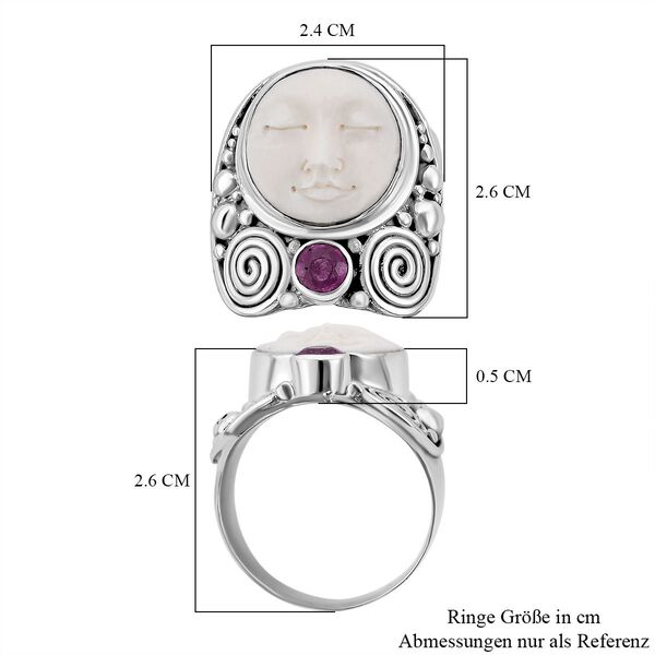 Sajen Silver- Perlmutt und Ilakaka rosa Saphir Ring- 6,75 ct. image number 5