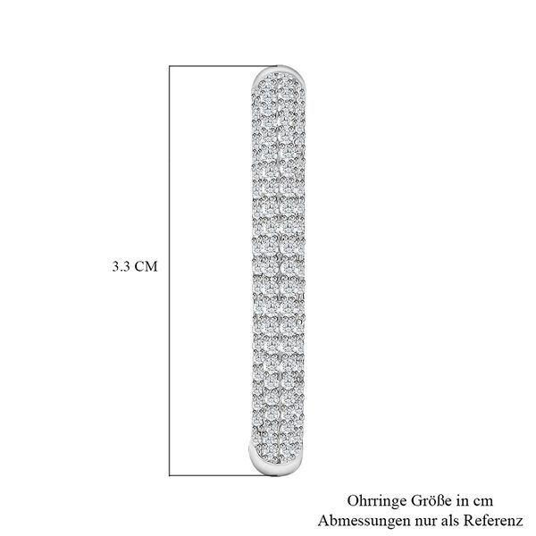 Zirkon Inside-Out-Creolen - 4,09 ct. image number 5