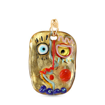 IL MURANO DI FRANCESCA - Grande Maestro Anh&auml;nger 925 Silber 750 Gelb Vergoldet