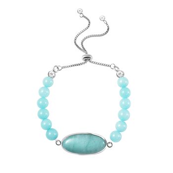 Flexibles Amazonit Bolo-Armband, 15-22 cm - 59,90 ct.