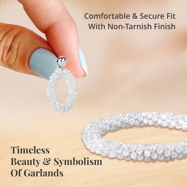 Wei&szlig;es Glasperlen-Schmuckset image number 3