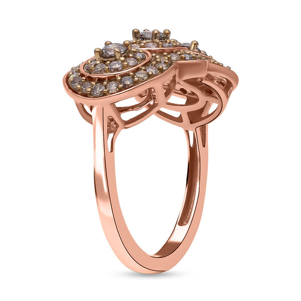 Nat&uuml;rlicher Champagner-Diamant-Ring - 1 ct. image number 4