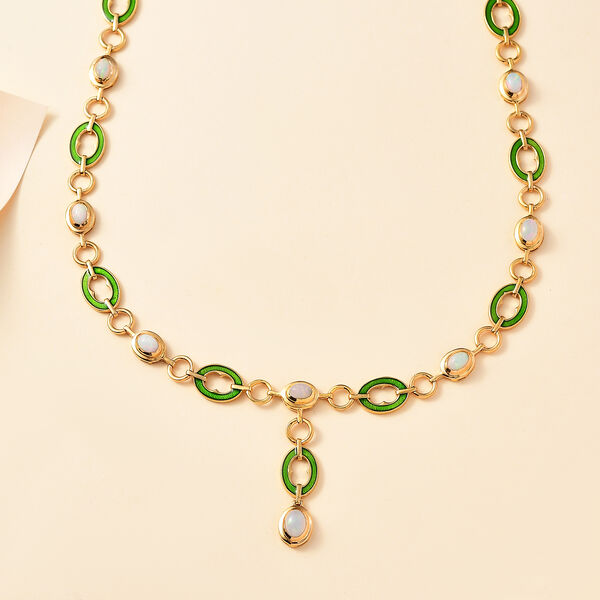 AA Natürliche, äthiopische Welo Opal-Halskette, 45 cm - 2,73 ct. image number 8