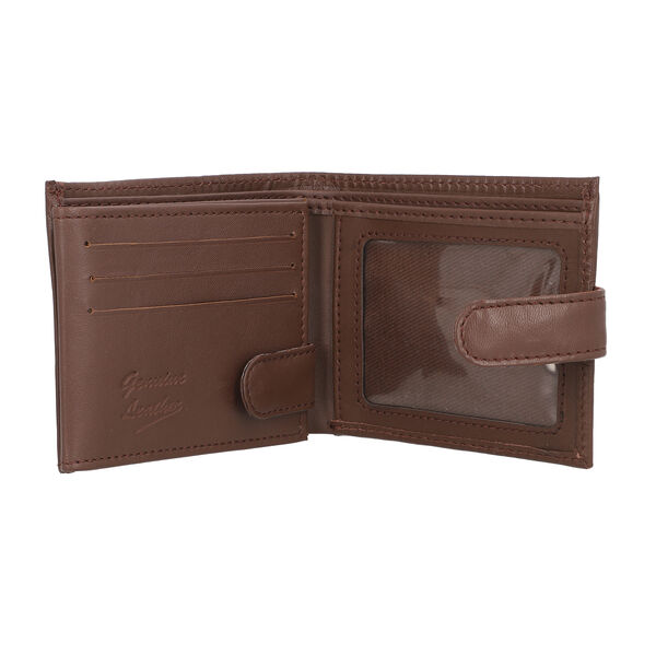 Herrengeldbörse aus echtem Leder mit RFID Schutz, Dunkelbraun image number 5