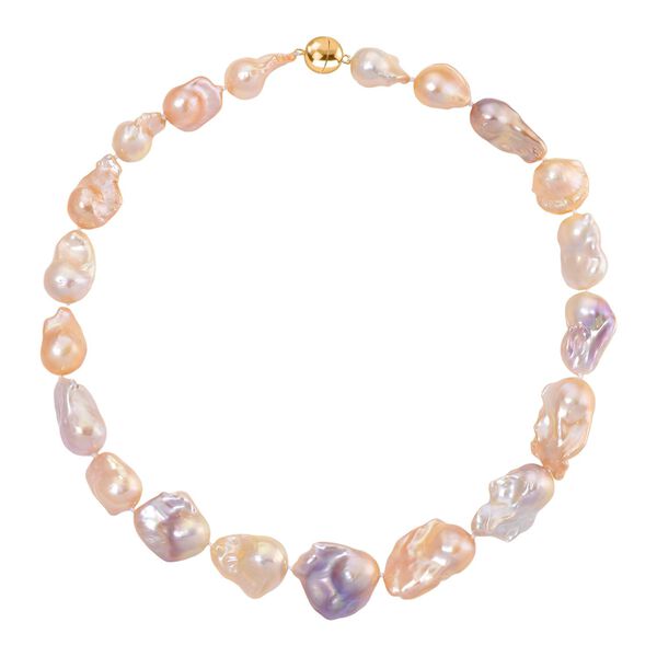 D'Joy S&uuml;&szlig;wasser Perle 50cm Halskette, 925 Silber vergoldet image number 4