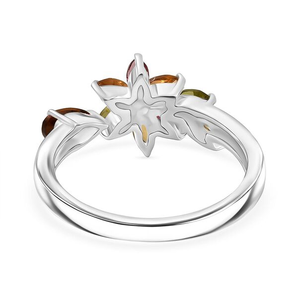Mehrfarbiger-Turmalin Ring 925 Silber (Gr&ouml;&szlig;e 20.00) ca. 0.88 ct image number 5