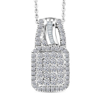 LUXURIANT DIAMOND - Lab Grown Diamant SI-GH Schmuckset ca. 50 cm 925 Silber Rhodiniert ca. 1.01 ct