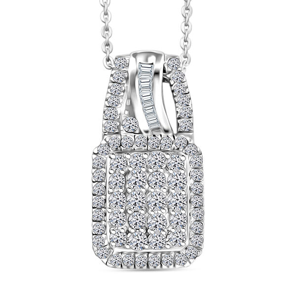 LUXURIANT DIAMOND - Lab Grown Diamant SI-GH Schmuckset ca. 50 cm 925 Silber Rhodiniert ca. 1.01 ct