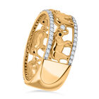 LUSTRO STELLA - weißer und schwarzer Zirkonia-Ring - 0,83 ct. image number 3