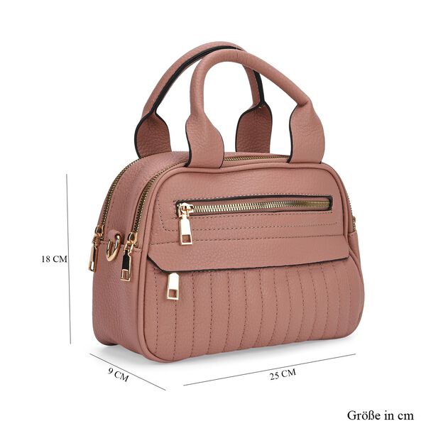 Crossbody-Tasche mit mehreren Rei&szlig;verschlussf&auml;chern und abnehmbarem Gurt, 25x9x18cm, Rosa image number 7
