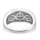 Premium Kagem sambischer Smaragd-Ring, 925 Silber platiniert  ca. 1,40 ct image number 5