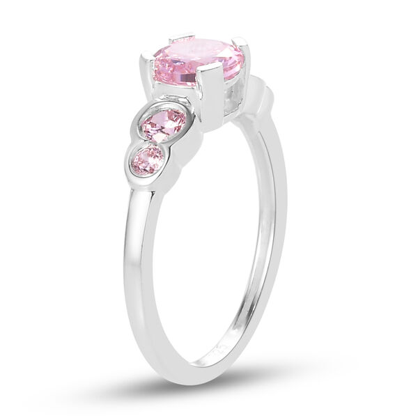LUSTRO STELLA - Rosa Zirkonia Ring 925 Silber image number 5