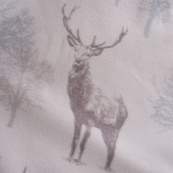 Bedruckte Fleecedecke mit Bordüre, 130x170 cm, Hirsch image number 4